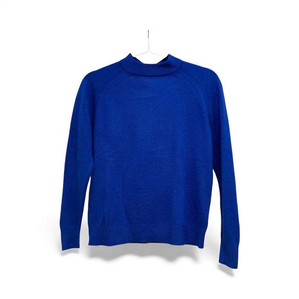 Karen Scott Blue Mock Neck Sweater Women’s XXS/XS Petite Cozy Knit